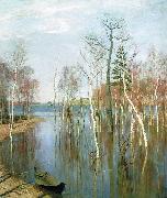Isaac Levitan Spring, High Water oil painting artist